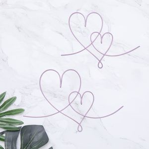 2 Pieces Metal Duo Hearts Wall Decor, Metal Wire Heart Signs Wall Art, Love🥳